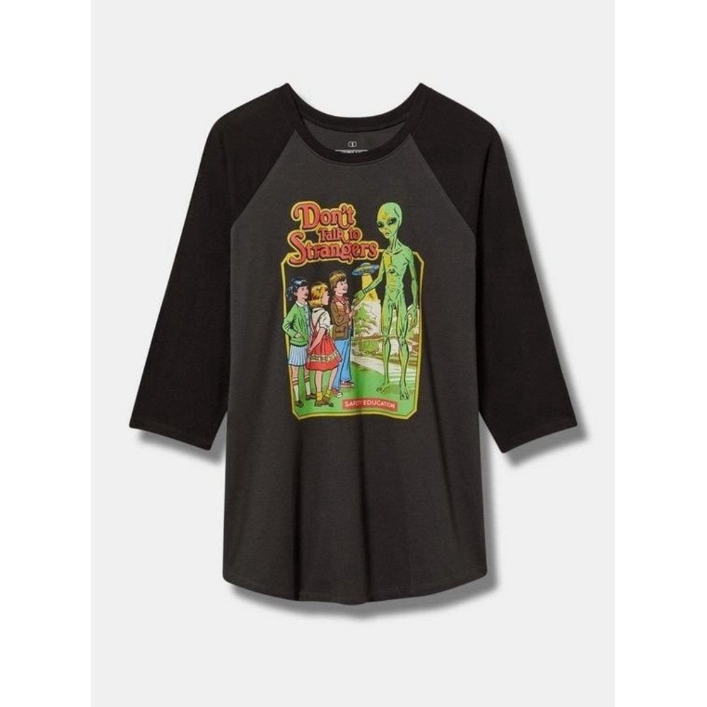 NWT Torrid Steven Rhodes‎ Alien Classic Fit Cotton Raglan Tee 2X